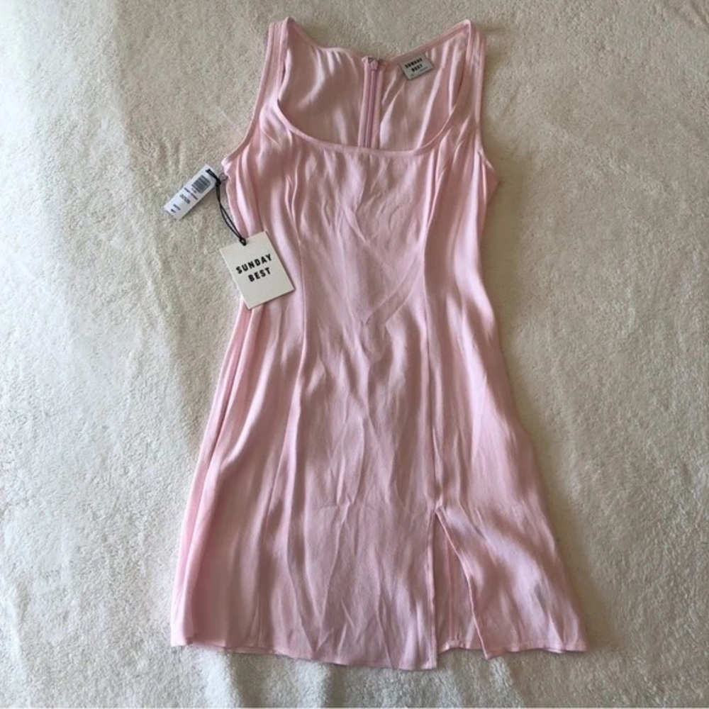 Sunday Best Honey Rider Dress in Pale Pink with Front Slit - LIKE NEW- SMALL 🌸 - Picture 6 of 6